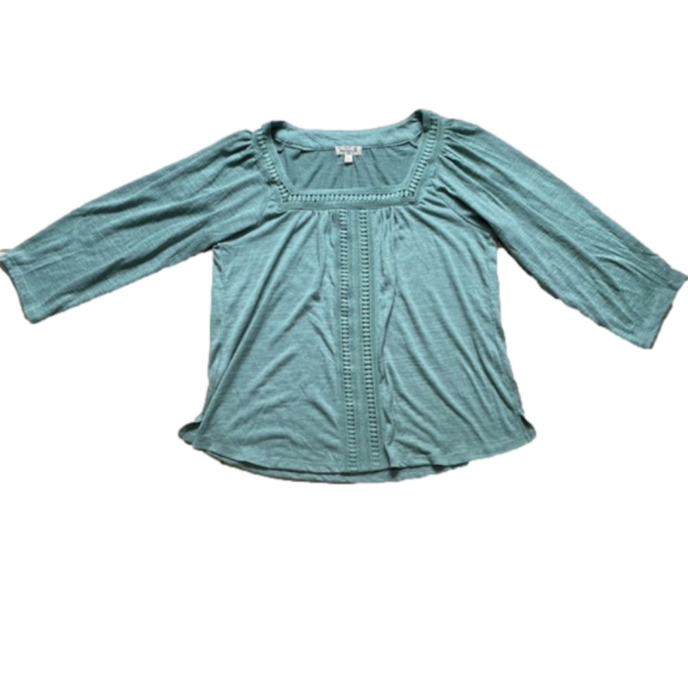 ONE WORLD Teal Blouse